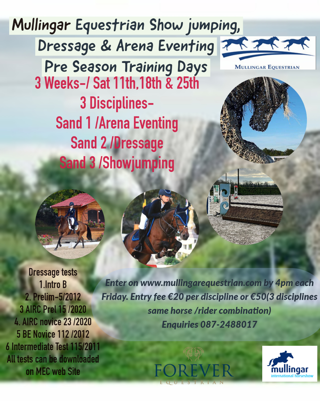 February Show Jumping, Dressage & Arena Eventing Pre Season Training Days